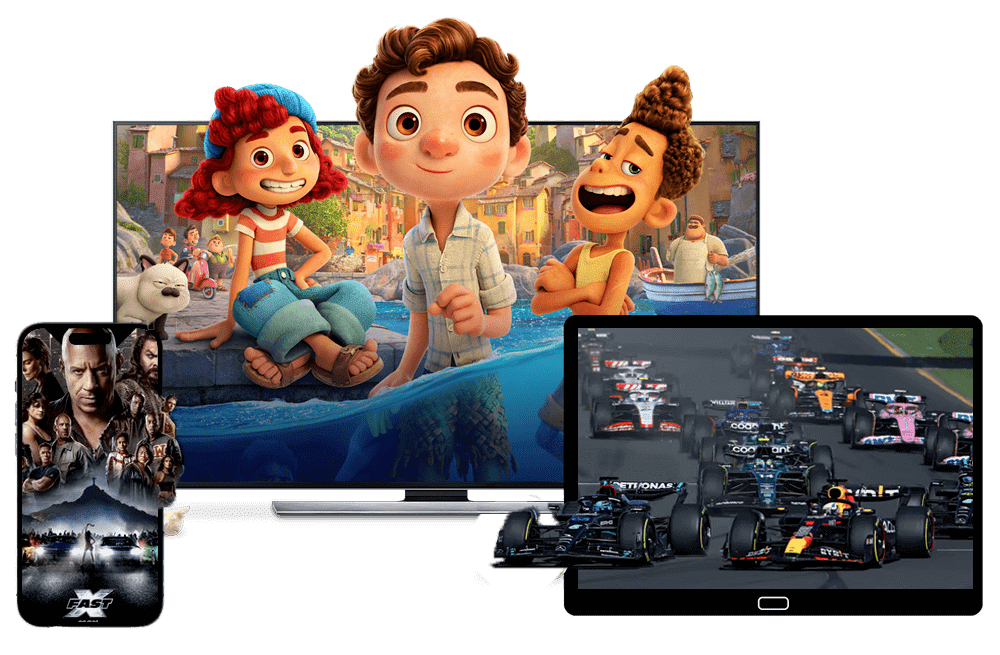 Family watching IPTV Ireland on Smart TV in living room